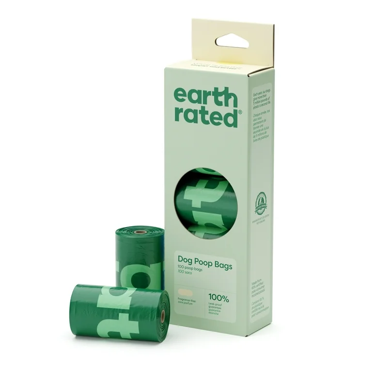 Earth Rated Leak-Proof Dog Poop Bags, Unscented, 100 Count